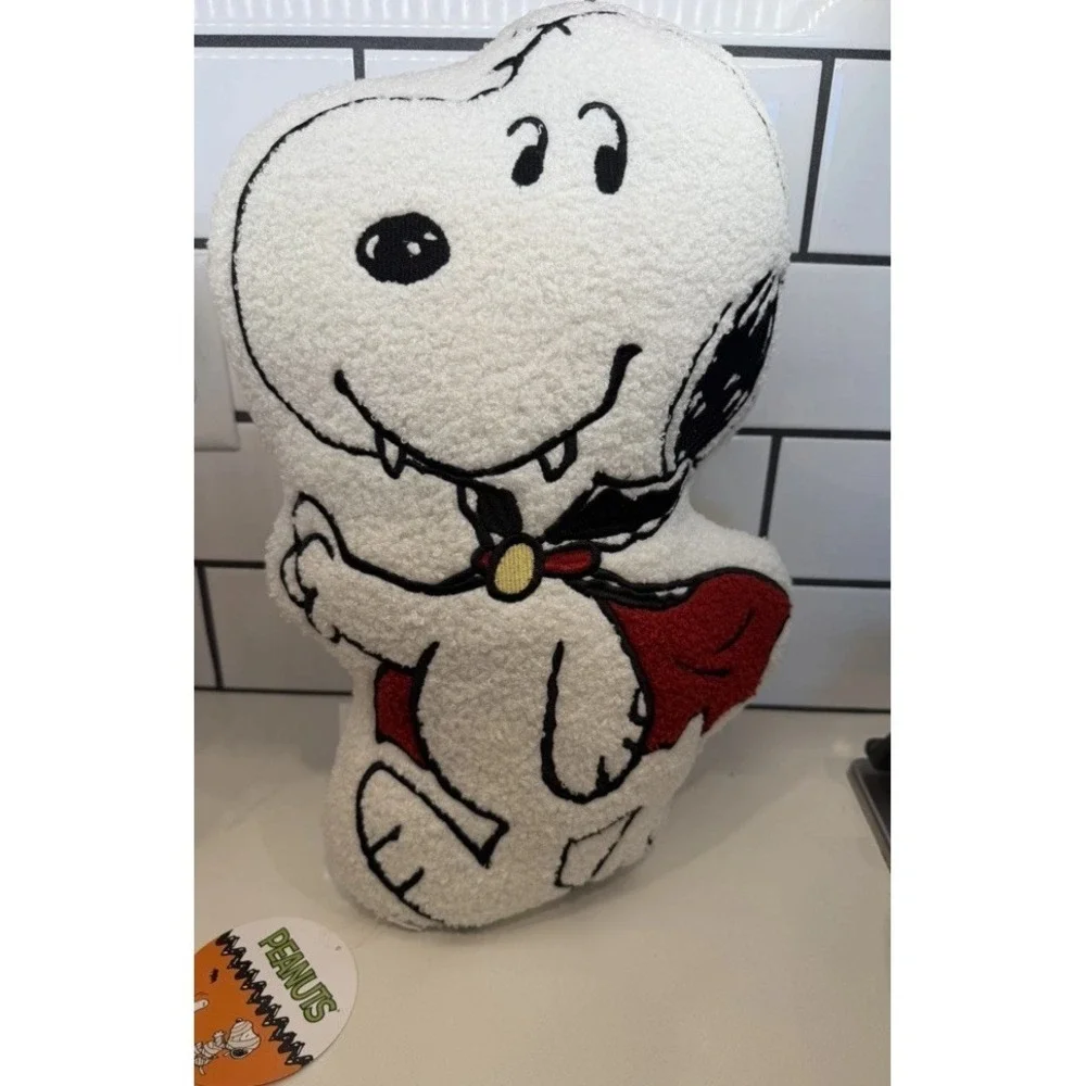 Peanuts‎ Snoopy Vampire Costume Halloween Plush Pillow 2025 NEW White Fangs